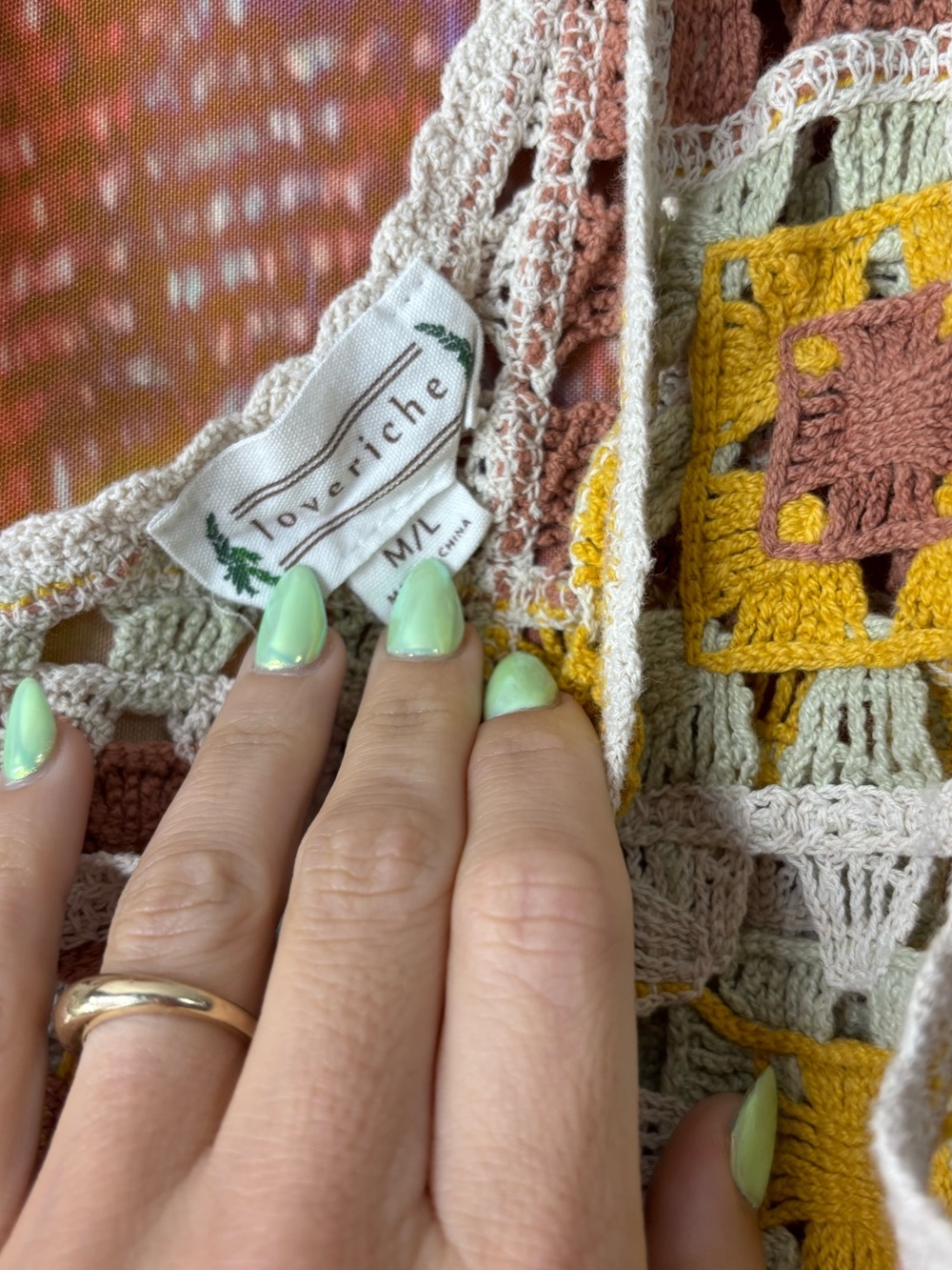 Crochet Multi Color Tank Top - Picture 3 of 3